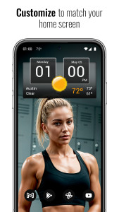 اسکرین شات 2 برنامه Digital Clock & World Weather