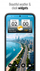 اسکرین شات 1 برنامه Digital Clock & World Weather