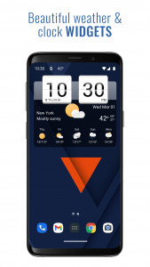 اسکرین شات برنامه Sense Flip Clock & Weather 1