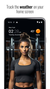 اسکرین شات 1 برنامه Transparent clock and weather