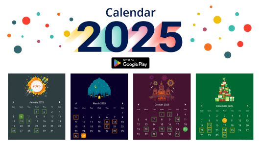 اسکرین شات 1 برنامه Calendar 2025 :Diary, Holidays