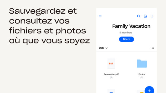 اسکرین شات برنامه Dropbox: Fichiers Cloud Drive 1