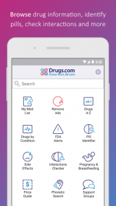 اسکرین شات برنامه Drugs.com Medication Guide 1