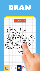اسکرین شات 4 برنامه Butterfly Draw Step by Step