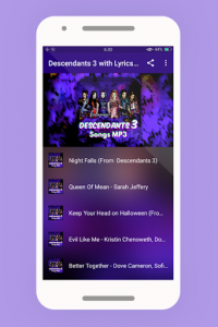 اسکرین شات برنامه Descendants 3 Songs Offline MP3 2