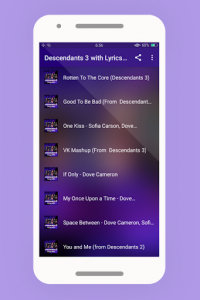 اسکرین شات برنامه Descendants 3 Songs Offline MP3 3