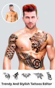 اسکرین شات برنامه Men Body Styles SixPack tattoo - Photo Editor app 7