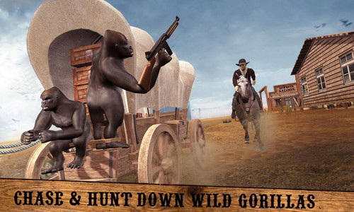 اسکرین شات 2 بازی Angry Gorilla Cowboy Survival