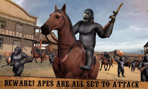 اسکرین شات 1 بازی Angry Gorilla Cowboy Survival