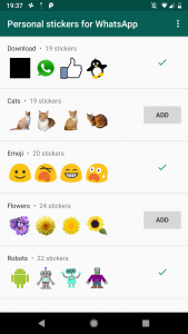 اسکرین شات برنامه Personal stickers for WhatsApp 1