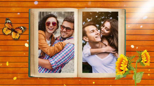 اسکرین شات 2 برنامه Book Dual Photo Frame