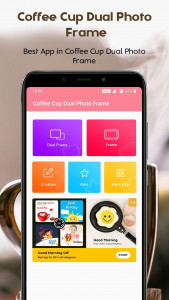 اسکرین شات 1 برنامه Coffee Cup Dual Photo Frames