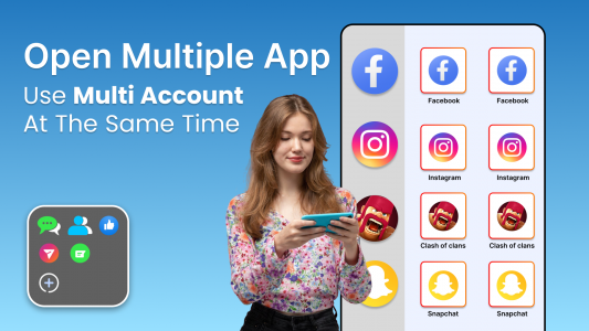 اسکرین شات برنامه Dual App Space Multi Accounts 1