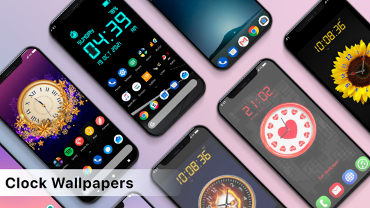 اسکرین شات 2 برنامه Clock App Wallpaper Live