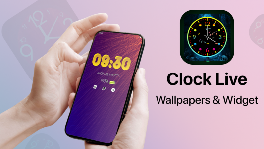 اسکرین شات برنامه Clock App Wallpaper Live 1