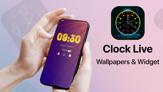 اسکرین شات 1 برنامه Clock App Wallpaper Live