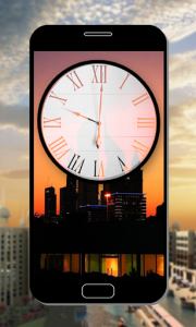اسکرین شات برنامه Dubai Clock Wallpapers - Analog Clock Backgrounds 1
