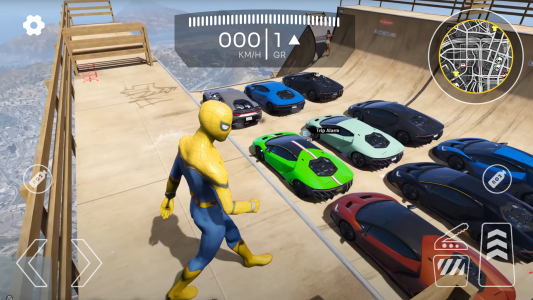 اسکرین شات بازی Superhero Car Mega Ramp Jump V 4