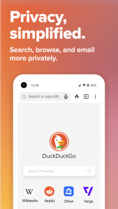 اسکرین شات 1 برنامه DuckDuckGo Browser, Search, AI
