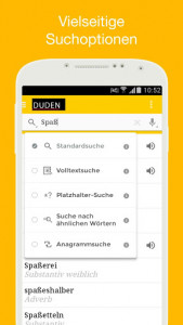 اسکرین شات برنامه Duden German Dictionaries 3