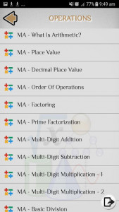 اسکرین شات برنامه Math Tutorials 5