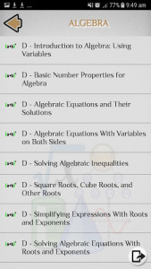 اسکرین شات برنامه Math Tutorials 6