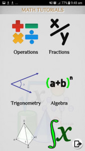 اسکرین شات برنامه Math Tutorials 1