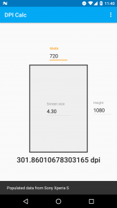 اسکرین شات برنامه DPI Calculator 3