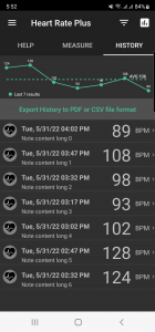 اسکرین شات 3 برنامه Heart Rate Plus: Pulse Monitor
