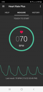 اسکرین شات برنامه Heart Rate Plus: Pulse Monitor 1