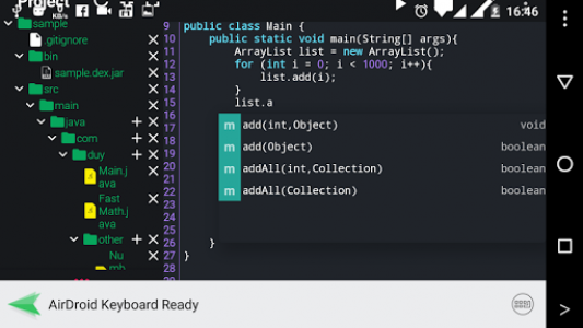 اسکرین شات برنامه Java N-IDE - Android Builder - Java SE Compiler 1
