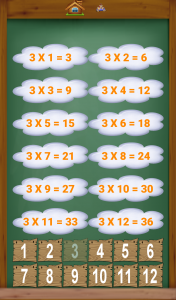 اسکرین شات بازی multiplication table 3