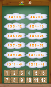 اسکرین شات بازی multiplication table 5