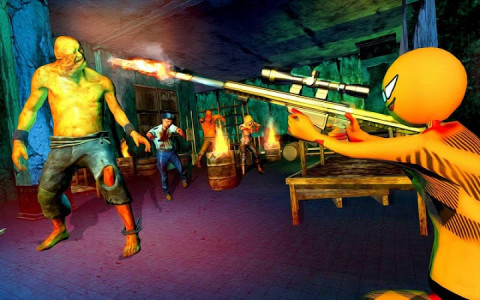 اسکرین شات بازی Cowboy Stickman Ninja Hero Zombies Shooting Games 6