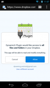 اسکرین شات 3 برنامه DynamicG Dropbox Plugin