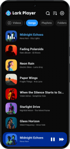 اسکرین شات 1 برنامه Lark Player:Music Player & MP3