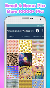 اسکرین شات برنامه Emoji Wallpapers Amazing 1