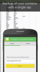 اسکرین شات برنامه Contacts Backup -- Excel & Email 1