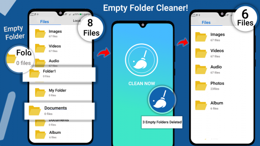 اسکرین شات 3 برنامه Empty folder Cleaner - Delete
