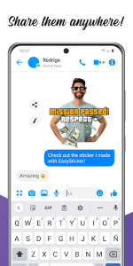 اسکرین شات برنامه EasySticker - Sticker maker for WhatsApp ✂️ 4