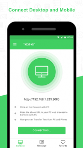 اسکرین شات برنامه TexFer: Free Text Transfer Between Mobile Desktop 5