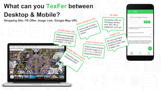 اسکرین شات برنامه TexFer: Free Text Transfer Between Mobile Desktop 2