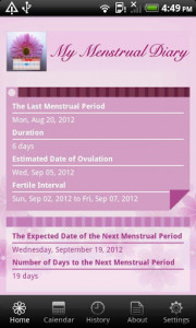 اسکرین شات برنامه My Menstrual Diary 3