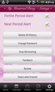اسکرین شات برنامه My Menstrual Diary 7