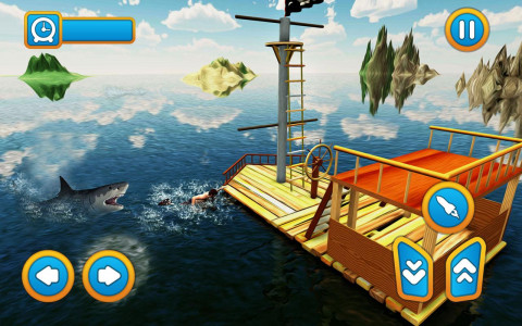 اسکرین شات بازی Angry Whale Shark Hunter - Raft Survival Mission 1