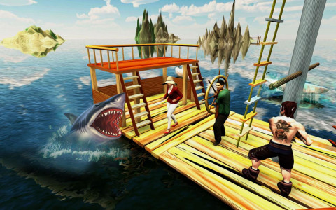 اسکرین شات بازی Angry Whale Shark Hunter - Raft Survival Mission 3