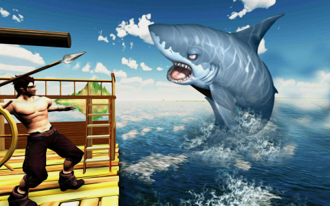 اسکرین شات بازی Angry Whale Shark Hunter - Raft Survival Mission 5