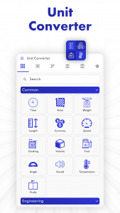 اسکرین شات 1 برنامه Unit Converter and Calculator
