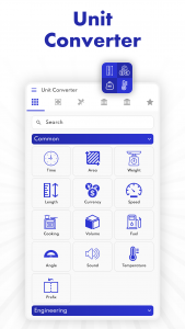 اسکرین شات برنامه Unit Converter and Calculator 1