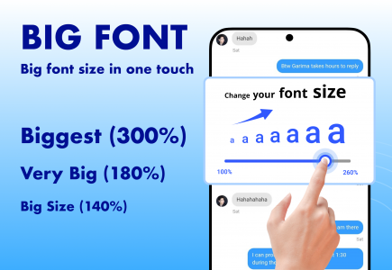 اسکرین شات برنامه Big Font - Big Text Size 1